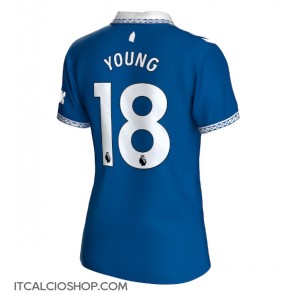 Everton Ashley Young #18 Prima Maglia Femmina 2023-24 Manica Corta